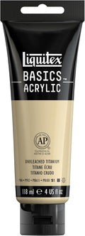 Liquitex BASICS Acrylic Paint, 118ml Tube, Unbleached Titanium by Liquitex