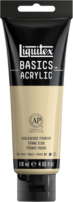 Liquitex BASICS Acrylic Paint, 118ml Tube, Unbleached Titanium by Liquitex