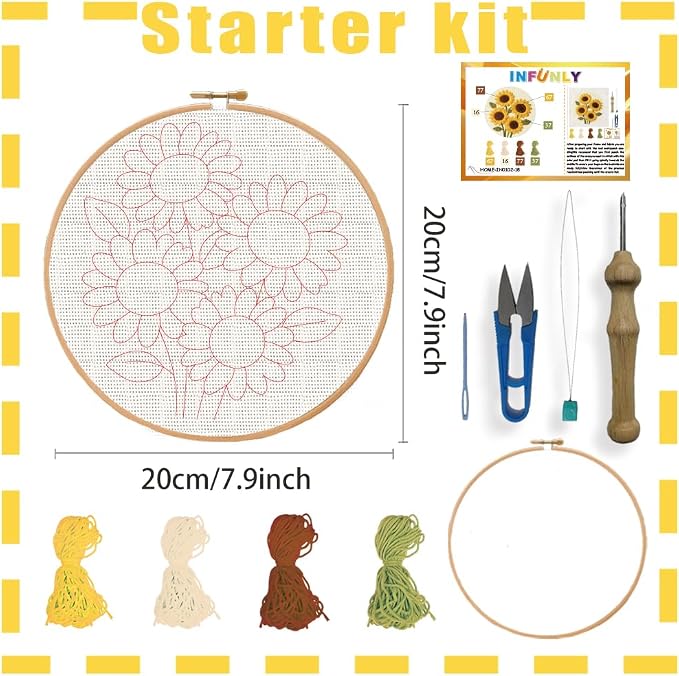 INFUNLY Sunflower Punch Needle Kit - Image 2
