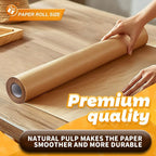 PerkHomy Brown Kraft Paper Roll 17.5" x 600" - Image 3