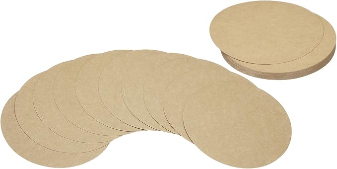 PATIKIL 7inch Circle Card Stock, Kraft Color by PATIKIL
