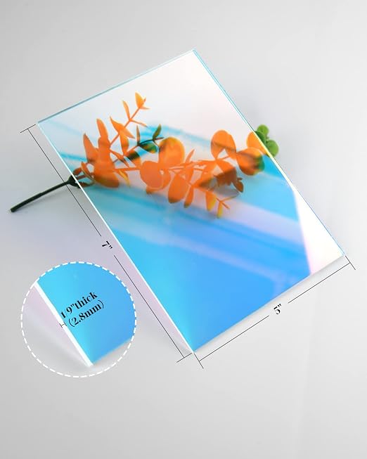5 Pack Iridescent Acrylic Sheets Translucent Plexiglass Sheet Colored Plastic - Image 5