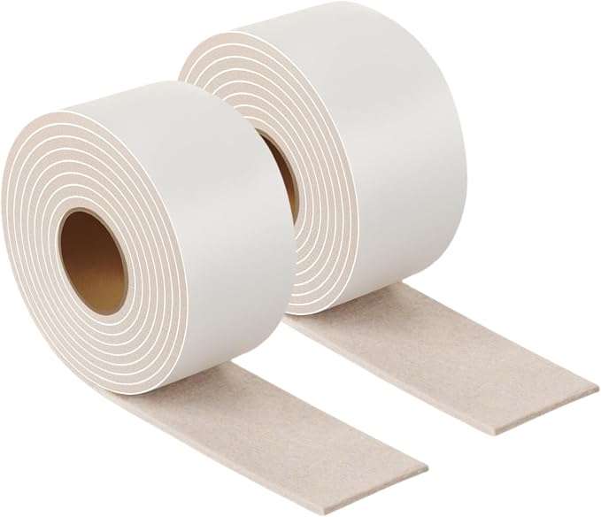 Felt Strips with Adhesive Backing – Furnigear Heavy Duty Cuttable Felt Tape by Furnigear