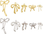 FASHEWELRY Alloy Bowknot Charms Links Golden Bow Tie Connector Charms Metal Bow by FASHEWELRY