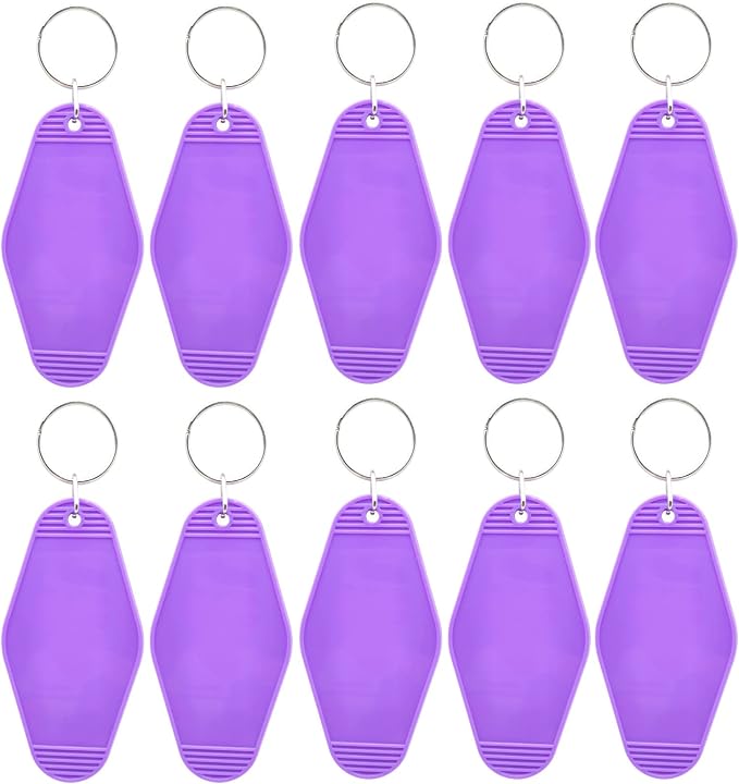10pcs Blank Hotel Keychains Bulk Vintage Motel Keychain Vinyl HTV Keychains DIY by Nwsrayu