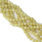 35PCS 10mm Natural Yellow Lemon Jade Gemstone Round Loose Beads - Image 4
