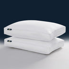 Serta Hotel Collection Pillows King Size Set of 2 White Goose Feather Down by Serta