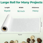 PLANTIONAL Woven Cotton Iron-On Fusible Interfacing, 16.1 inch X 10 Yards White - Image 3