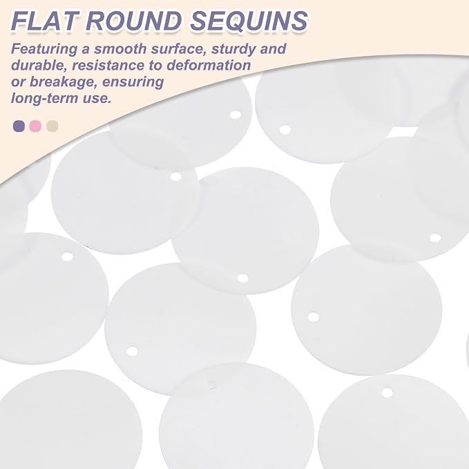MECCANIXITY 700 Pcs Flat Round Sequins 15mm/0.6 Inch Loose Paillettes Craft - Image 3