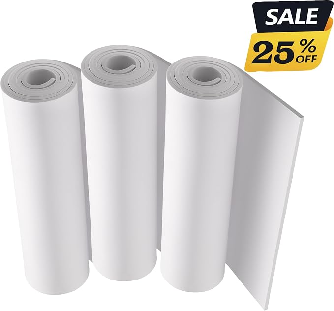 3-Pack 5mm Thick White Eva Foam Cosplay Sheets roll, 13.9" x 59" Premium eva - Image 3