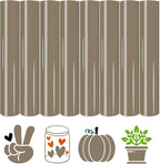 HTVSTD Dull Brown Boho HTV Heat Transfer Vinyl 8pcs 12×10in | Dark Boho by CraftingEveryday