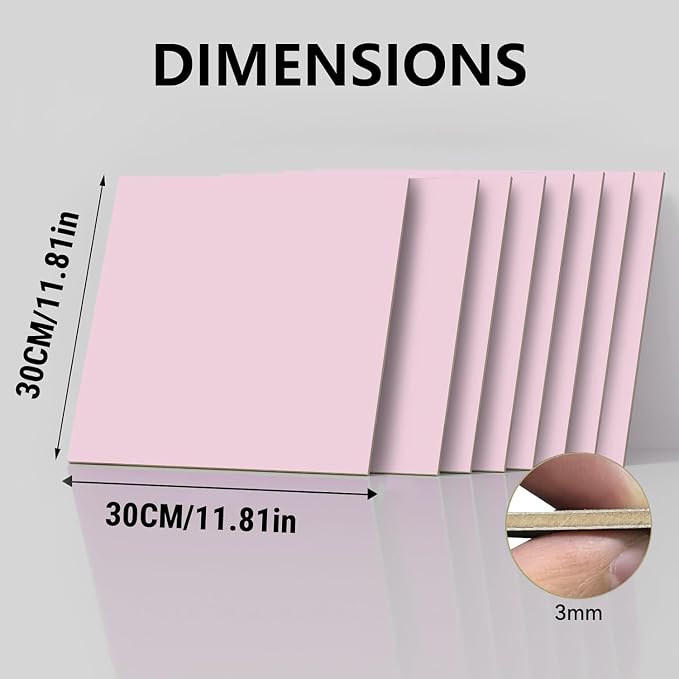 8 Pack Pre-Painted Colored Plywood Sheets, 8 Colors Mixed Basswood, DIY Crafts - Image 2
