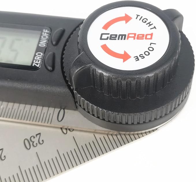 GemRed 82305 Digital Angle Finder Protractor Stainless Steel | Black Buttons - Image 5