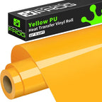 VINYL FROG Yellow Heat Transfer Vinyl Roll 12" x12ft Matte HTV Vinyl | Yellow by VINYLFROG