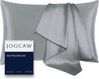 Silk Pillowcase for Hair and Skin, Soft Breathable Smooth Cooling Mulberry Silk by Jogcaw