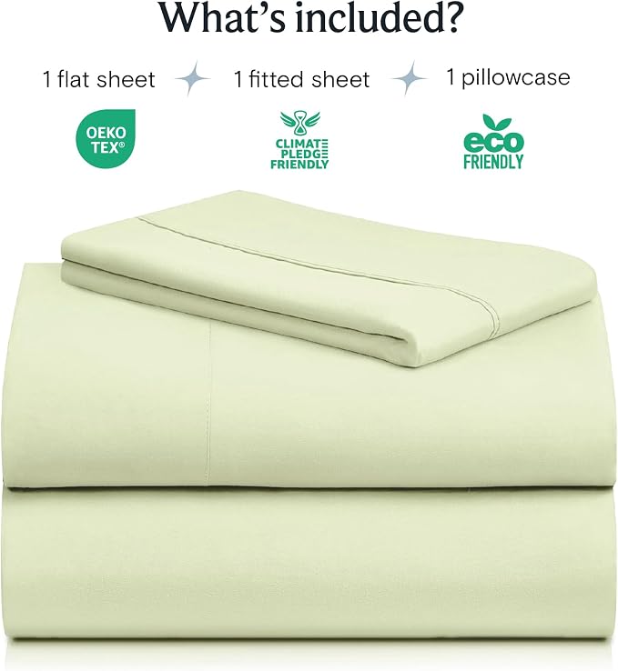 LuxClub 3 PC Twin Sheet Set, Deep Pockets Wrinkle Free Cooling Bed Sheets Hotel - Image 2