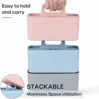 Multiuse Caddy Organizer with Handle, Portable Divided Plastic Tote Bin - Image 7