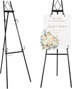 53.9" Black Easel Stand for Sign, Heavy Duty Metal Display Easel by Victawks