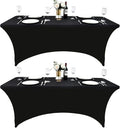 2-Pack 4ft Black Spandex Table Covers by Unknown