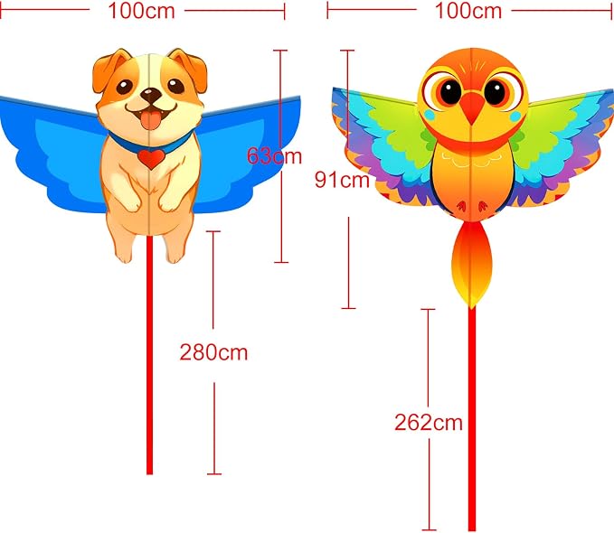 HENGDA KITE Animals Kite for Kids Beginners and Adults Cute Design High - Image 2