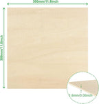 12 Pack Basswood Sheets 11.8 x 11.8 Inch, 1/16 Thin Plywood Wood Sheets - Image 2