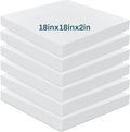 Frienda 6 Pack 2" X 18" X 18" Upholstery High Density Foam Cushion White by Frienda