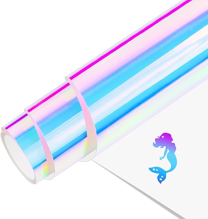 Holographic HTV Heat Transfer Vinyl, Iron on Transfers by MEVOREW