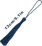 VAPKER 100 Pieces Dark Teal Color 13cm/5-Inch Silky Handmade Soft Tassels Floss - Image 2
