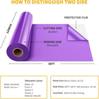 VinylRus Heat Transfer Vinyl-12” x 35FT Purple Iron on Vinyl Roll - Image 6