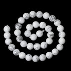 10mm 35PCS Natural White Howlite Gemstone Round Loose Stone Beads - Image 2