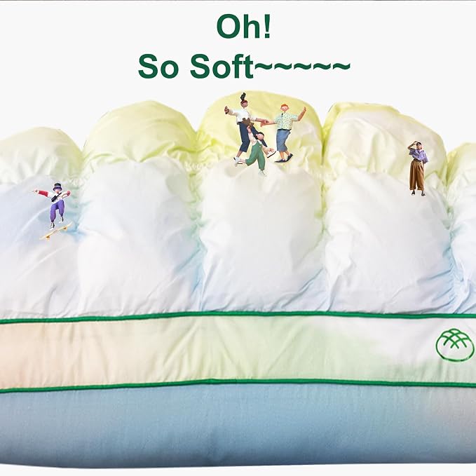 YOUR MOON Fluffy Support Bed Pillow King Size, Super Soft Premium - Image 2