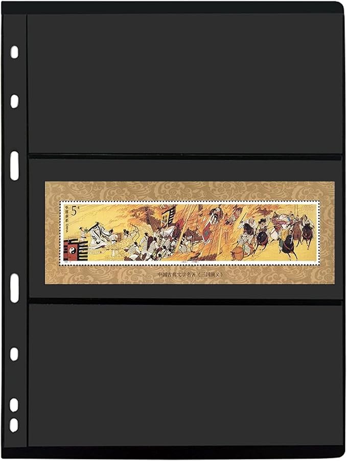 MUDOR 20 Sheets Stamp Pages for Collection Album Binder Book, 3 Pocket | 120 by MUDOR