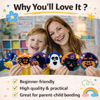 Halloween Punch Needl Kit for Adults Beginners, Easy Embroidery Punch Coaster - Image 5