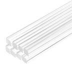 MECCANIXITY 8pcs Acrylic Square Rods 3/16" x 12" Clear Acrylic Dowel Rods by MECCANIXITY