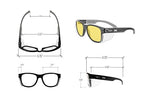 MAGID Y50 Safety Glasses for Construction | Black Frame — 1 Pair, Amber Lens | - Image 4