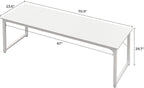 Huuger Computer Desk, 70 Inch Office Desk, Gaming Desk - Image 3