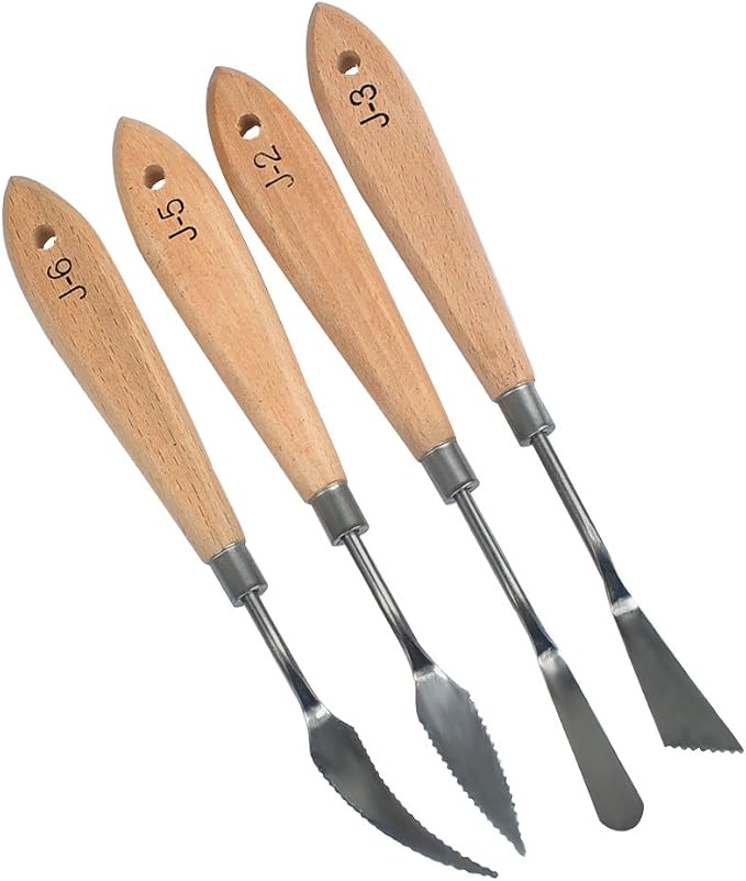 FOCCTS 13 Pcs Palette Knife Set, Stainless Steel Spatula Knives, Wooden Handle - Image 5