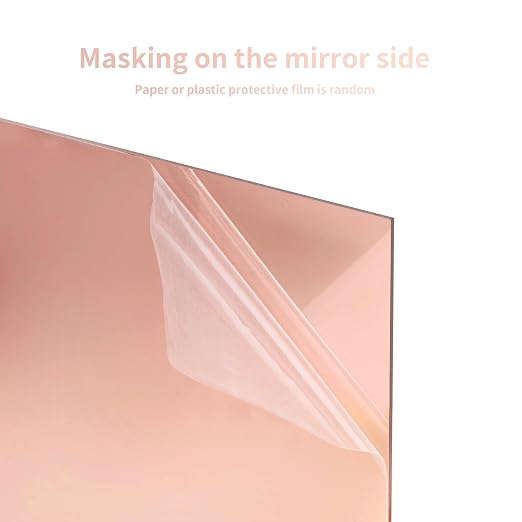 3 Pack Mirrored Acrylic Sheets, 16x12 Inch, 1/8 in Thick, Rose Gold | Plastic - Image 3