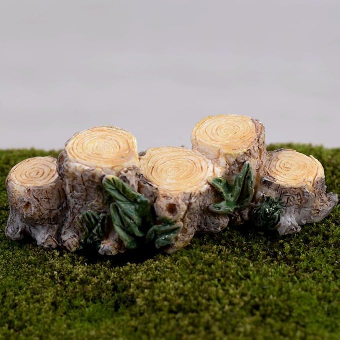 Miniature Resin Stump Micro Landscape Fairy Garden Ornament Mini Doll House - Image 6