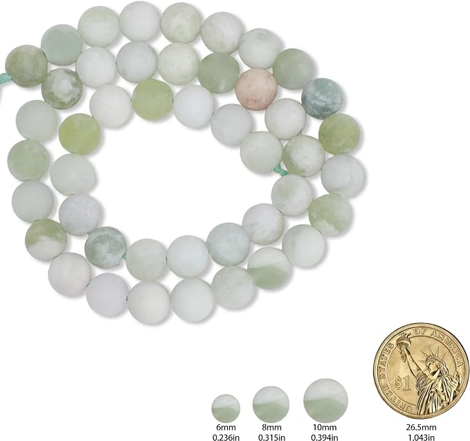 60pcs Natural Matte Grape Gemstone Beads，6mm Frosted Round Loose Stone Beads - Image 2