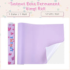 Tintnut Boho Permanent Vinyl Roll 12in x 5ft Pale Lilac Adhesive Vinyl | Solid - Image 2