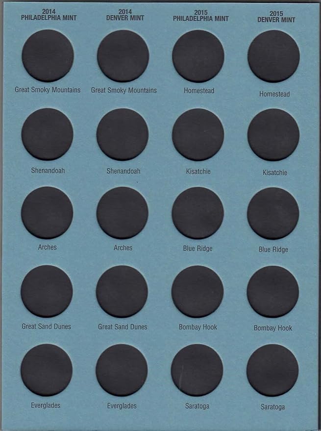 Whitman US Washington National Parks Quarter Coin Folder Two Volume Set P & D - Image 3