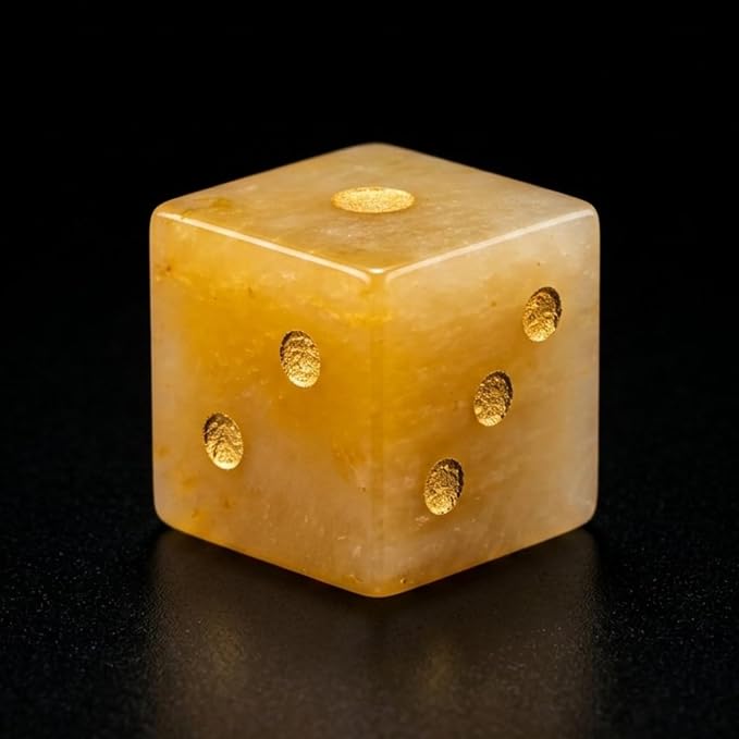 2PCS Crystal D6 Dice, 16mm Natural Gemstone Mahjong Dice Set Stone Dice - Image 5