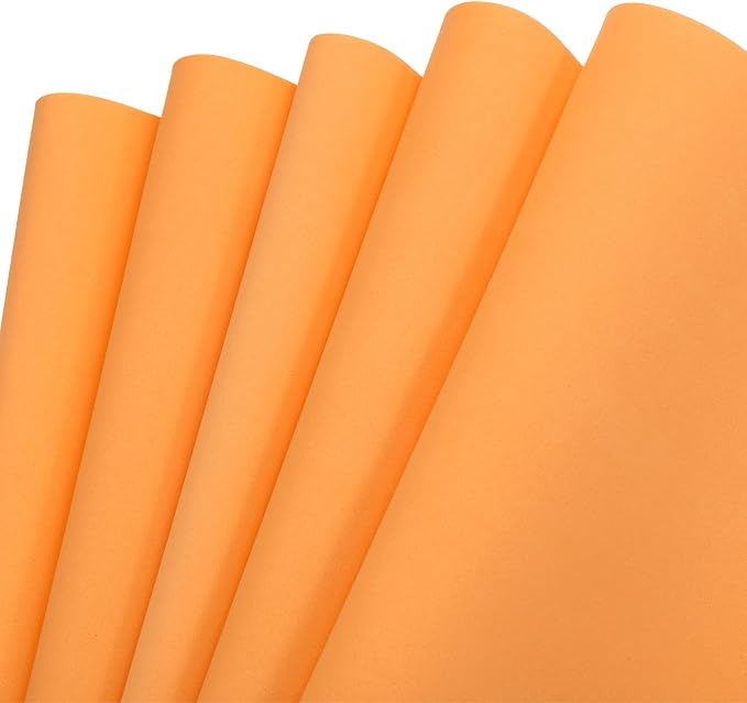 MECCANIXITY EVA Foam Sheets Orange 19.7 Inch x 17.7 Inch 0.8mm Thick Crafts by MECCANIXITY
