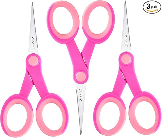Zicolu 5" Embroidery Scissors, Small Sewing Scissors by Zicolu