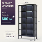 71" H Display Cabinet with Glass Doors, Display Case with LED Sensor Lights - Image 2