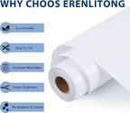 RENLITONG White Iron on Vinyl 12Inch by 50ft Roll Heat Transfer Vinyl - Image 3