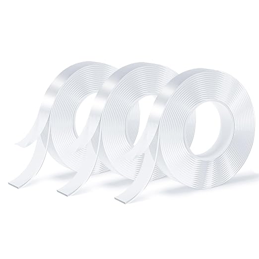 3 Rolls Double Sided Tape, Nano Tape, Transparent Adhesive Tape, Traceless by SUTOUG