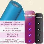 PerkHomy Lake Blue Kraft Paper Roll 48" x 1 - Image 3