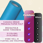 PerkHomy Lake Blue Kraft Paper Roll 36" x 3 - Image 2